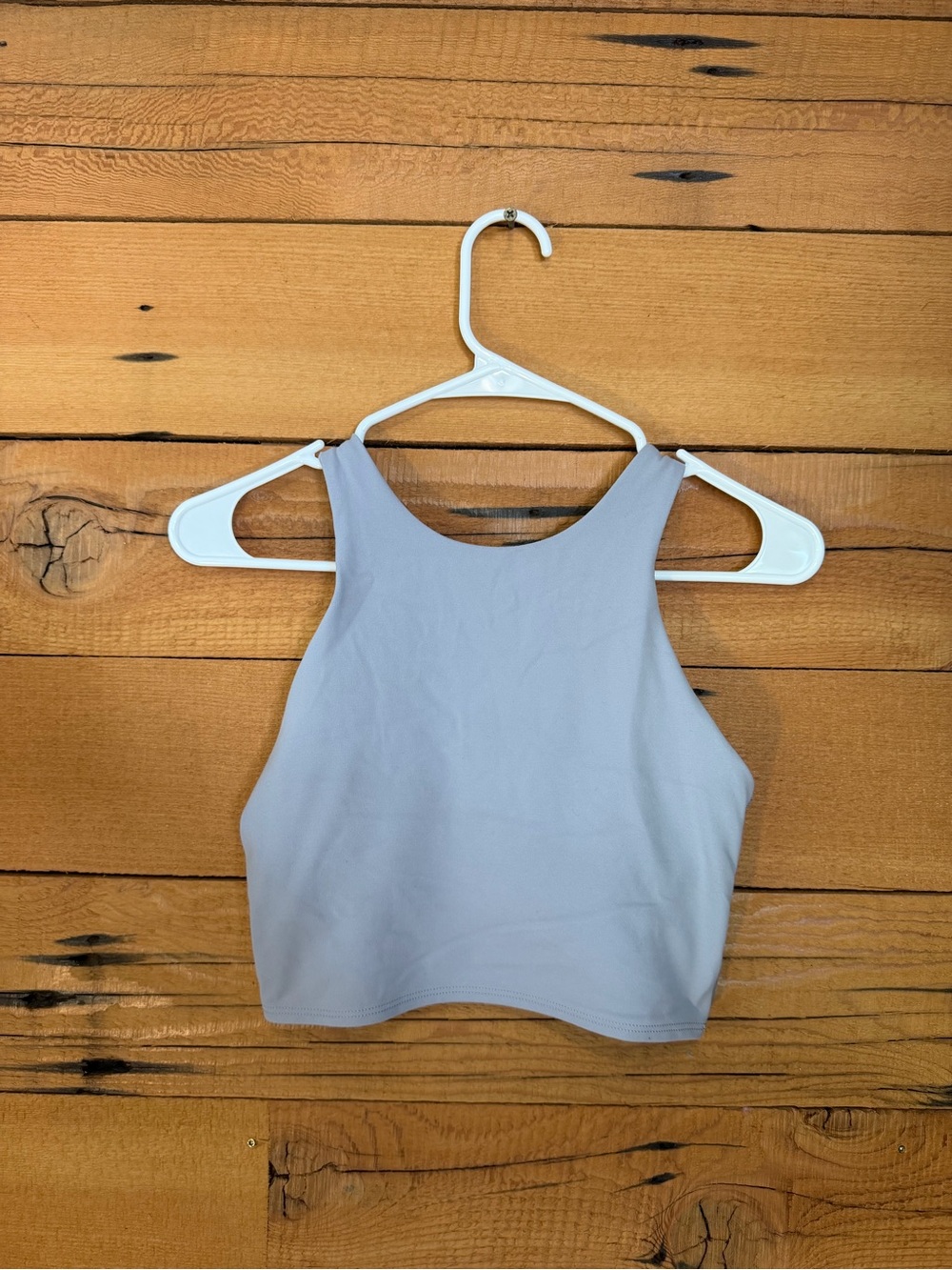 Athleta Light Gray Racerback Crop Tank